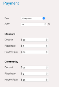 Resource Booking Fee Calculation